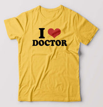 Load image into Gallery viewer, I LOVE DOCTOR T-Shirt for Men-Golden Yellow-Ektarfa.online
