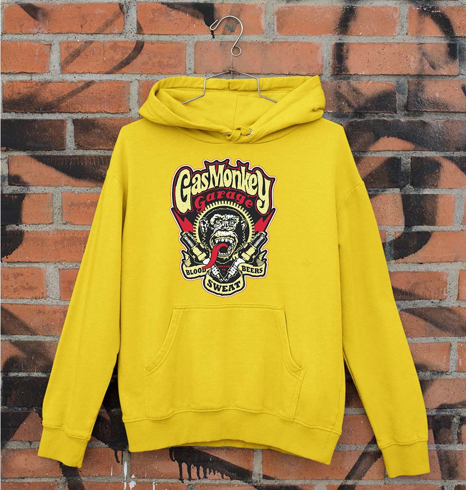Gas Monkey Unisex Hoodie for Men/Women-Mustard Yellow-Ektarfa.online