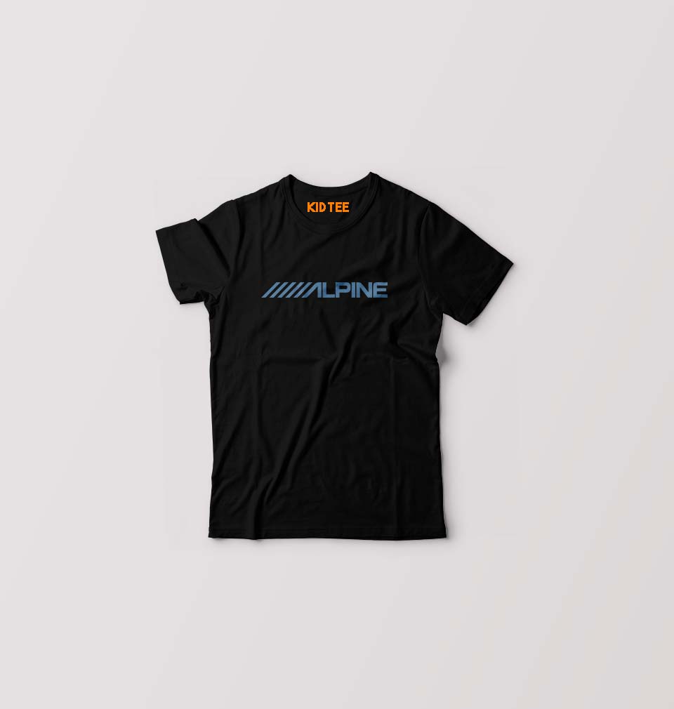 Alpine Kids T-Shirt for Boy/Girl-Black-Ektarfa.online