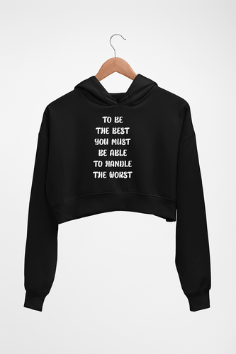 Be the Best Crop HOODIE FOR WOMEN-Black-Ektarfa.online