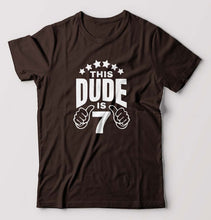 Load image into Gallery viewer, 7th Happy Birthday T-Shirt for Men-Coffee Brown-Ektarfa.online
