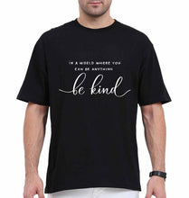 Load image into Gallery viewer, Be Kind Oversized T-Shirt for Men-Black-Ektarfa.online
