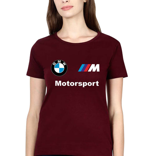 BMW Motersport T-Shirt for Women-Maroon-Ektarfa.online