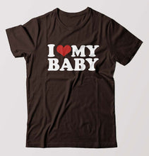 Load image into Gallery viewer, I LOVE MY BABY T-Shirt for Men-Coffee Brown-Ektarfa.online
