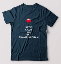 Load image into Gallery viewer, thayir sadam T-Shirt for Men-Petrol Blue-Ektarfa.online
