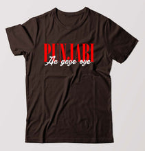 Load image into Gallery viewer, punjabi aa gaye oye T-Shirt for Men-Coffee Brown-Ektarfa.online
