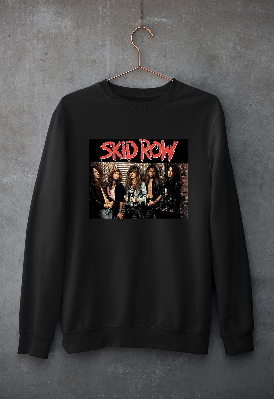 SKID ROW Unisex Sweatshirt for Men/Women-Black-Ektarfa.online