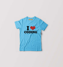 Load image into Gallery viewer, I LOVE CODING T-Shirt for Boy/Girl-Light Blue-Ektarfa.online
