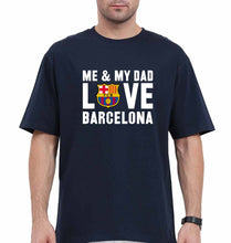Load image into Gallery viewer, Love Barcelona Oversized T-Shirt for Men-Navy Blue-Ektarfa.online
