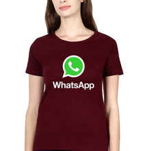 Load image into Gallery viewer, WhatsApp T-Shirt for Women-Maroon-Ektarfa.online

