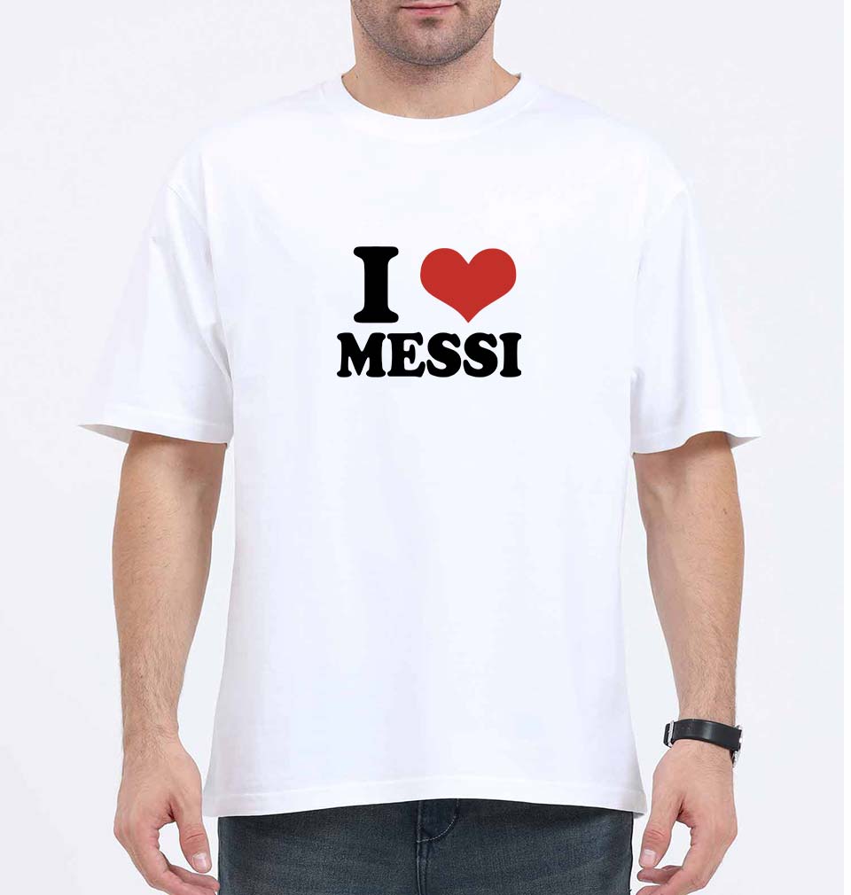 I LOVE MESSI Oversized T-Shirt for Men