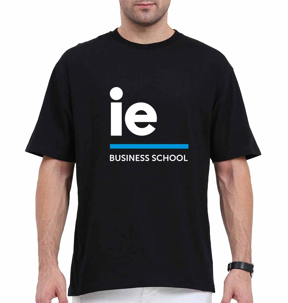 IE University Oversized T-Shirt for Men-Black-Ektarfa.online