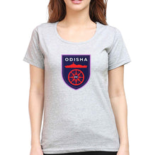 Load image into Gallery viewer, Odisha FC T-Shirt for Women-Grey Melange-Ektarfa.online
