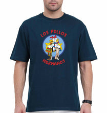 Load image into Gallery viewer, Los Pollos Hermanos Breaking Bad Oversized T-Shirt for Men-Petrol Blue-Ektarfa.online
