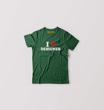 Load image into Gallery viewer, I LOVE DESIGNER T-Shirt for Boy/Girl-Dark Green-Ektarfa.online
