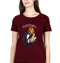 Load image into Gallery viewer, camel cigarette T-Shirt for Women-Maroon-Ektarfa.online
