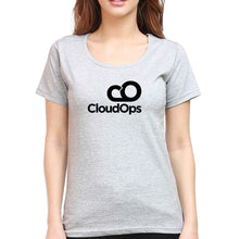 Load image into Gallery viewer, CloudOps T-Shirt for Women-Grey Melange-Ektarfa.online
