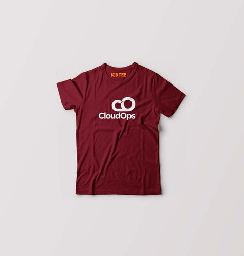 CloudOps T-Shirt for Boy/Girl-Maroon-Ektarfa.online