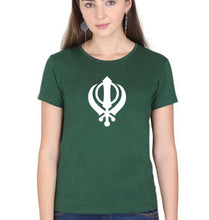 Load image into Gallery viewer, sikh T-Shirt for Women-Dark Green-Ektarfa.online
