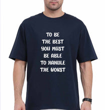 Load image into Gallery viewer, Be the Best Oversized T-Shirt for Men-Navy Blue-Ektarfa.online
