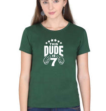 Load image into Gallery viewer, 7th Happy Birthday T-Shirt for Women-Dark Green-Ektarfa.online
