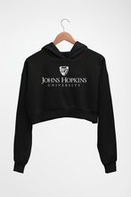 Load image into Gallery viewer, johns hopkins university Crop HOODIE FOR WOMEN-Black-Ektarfa.online
