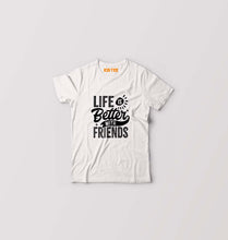 Load image into Gallery viewer, life is better with friends Kids T-Shirt for Boy/Girl-White-Ektarfa.online
