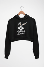 Load image into Gallery viewer, bugs bunny Crop HOODIE FOR WOMEN-Black-Ektarfa.online
