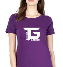 Load image into Gallery viewer, Techno Gamer T-Shirt for Women-Purple-Ektarfa.online

