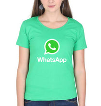 Load image into Gallery viewer, WhatsApp T-Shirt for Women-flag green-Ektarfa.online
