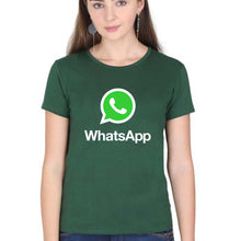 Load image into Gallery viewer, WhatsApp T-Shirt for Women-Dark Green-Ektarfa.online

