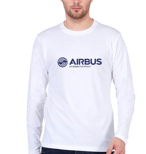 Airbus Full Sleeves T-Shirt for Men-White-Ektarfa.online