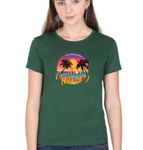 Load image into Gallery viewer, beach therapy T-Shirt for Women-Dark Green-Ektarfa.online
