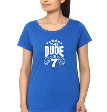 Load image into Gallery viewer, 7th Happy Birthday T-Shirt for Women-Royal Blue-Ektarfa.online
