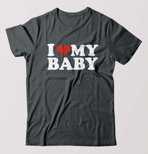 Load image into Gallery viewer, I LOVE MY BABY T-Shirt for Men-Steel grey-Ektarfa.online
