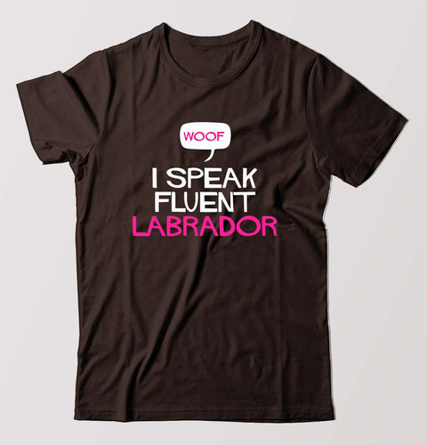 i speak fluent labrador T-Shirt for Men-Coffee Brown-Ektarfa.online