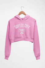 Load image into Gallery viewer, WWE Brock Lesnar Suplex City Crop HOODIE FOR WOMEN-Light Baby Pink-Ektarfa.online
