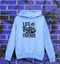 Load image into Gallery viewer, life is better with friends Unisex Hoodie for Men/Women-Baby Blue-Ektarfa.online
