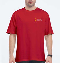 Load image into Gallery viewer, National Geographic Oversized T-Shirt for Men-Red-Ektarfa.online
