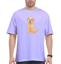 Load image into Gallery viewer, golden retreiver Oversized T-Shirt for Men-Lavender-Ektarfa.online
