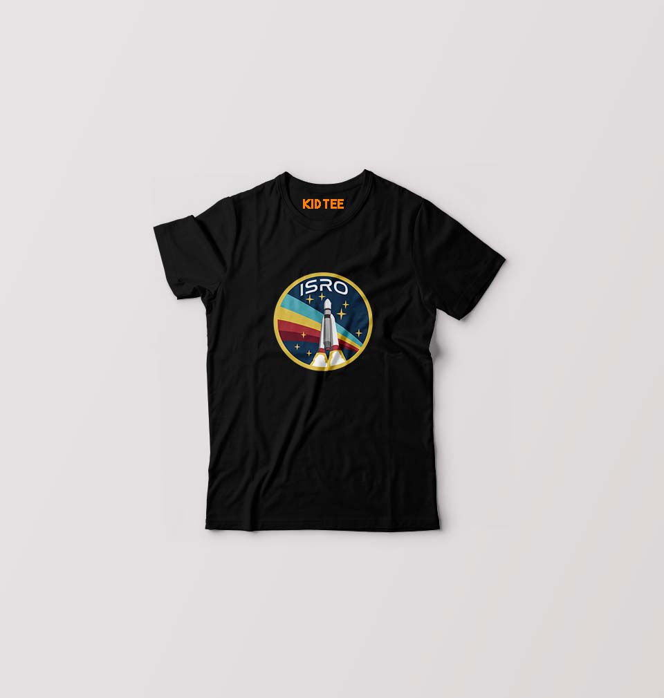 Isro Kids T-Shirt for Boy/Girl-Black-Ektarfa.online