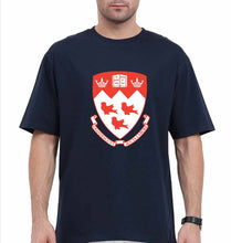 Load image into Gallery viewer, McGill University Oversized T-Shirt for Men-Navy Blue-Ektarfa.online
