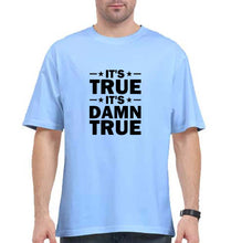 Load image into Gallery viewer, kurt angle it&#39;s true it&#39;s damn true Oversized T-Shirt for Men-Baby Blue-Ektarfa.online
