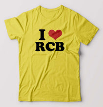 Load image into Gallery viewer, I LOVE RCB T-Shirt for Men-Yellow-Ektarfa.online
