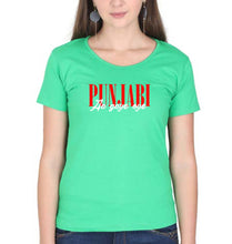 Load image into Gallery viewer, punjabi aa gaye oye T-Shirt for Women-flag green-Ektarfa.online
