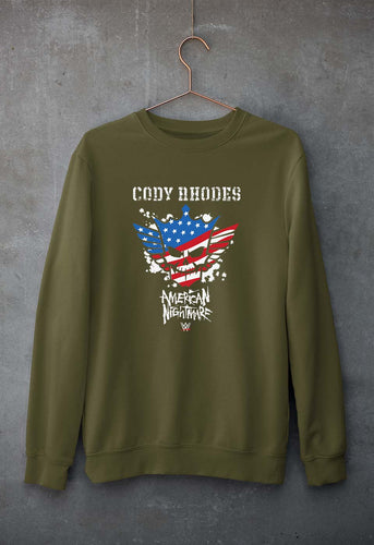 Cody Rhodes American Nightmare WWE Unisex Sweatshirt for Men/Women-Olive Green-Ektarfa.online