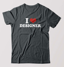 Load image into Gallery viewer, I LOVE DESIGNER T-Shirt for Men-Steel grey-Ektarfa.online
