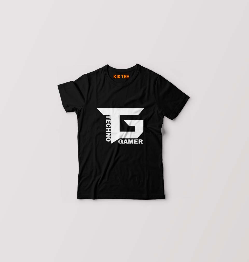 Techno Gamer T-Shirt for Boy/Girl-Black-Ektarfa.online