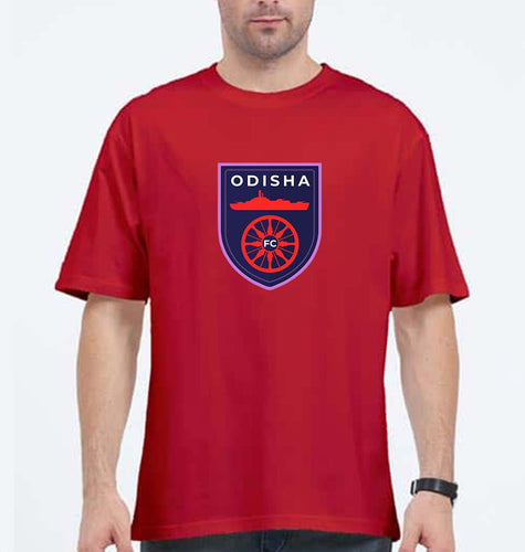 Odisha FC Oversized T-Shirt for Men-Red-Ektarfa.online