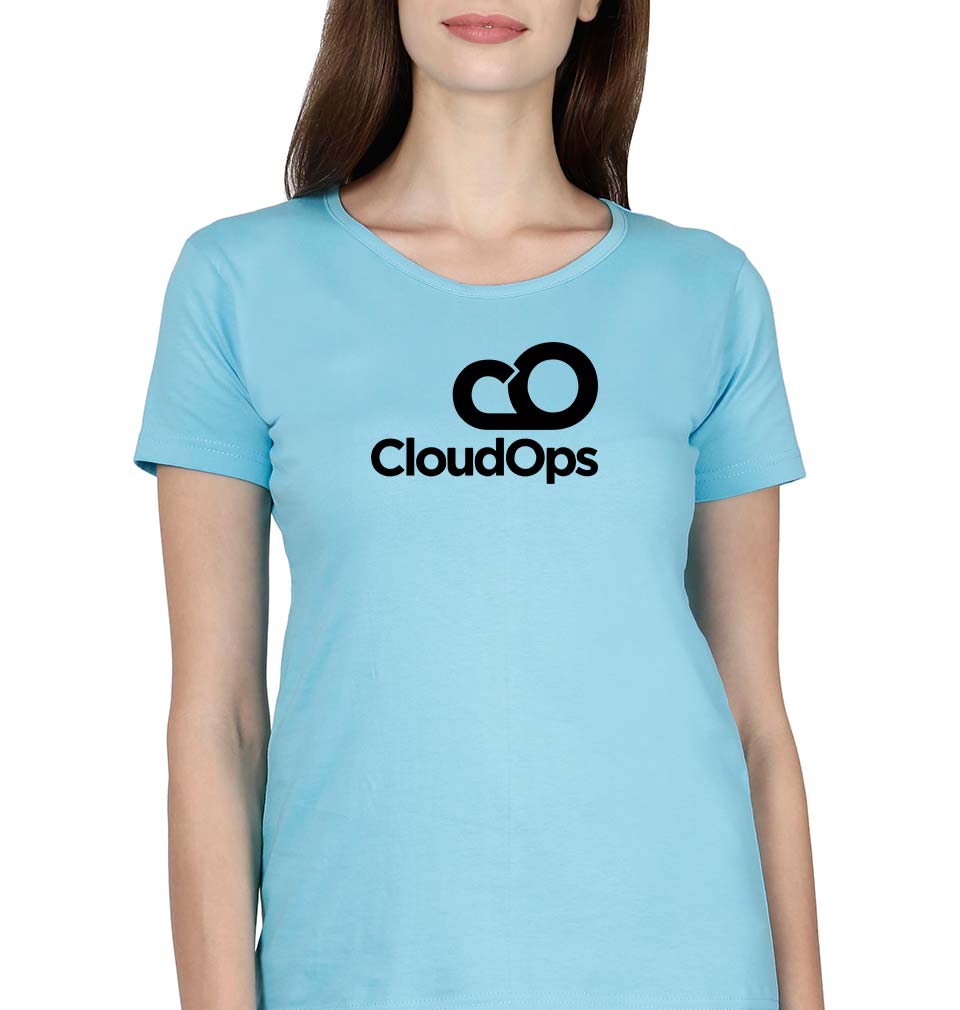 CloudOps T-Shirt for Women-SkyBlue-Ektarfa.online